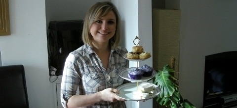 Suzi Carter with cakes