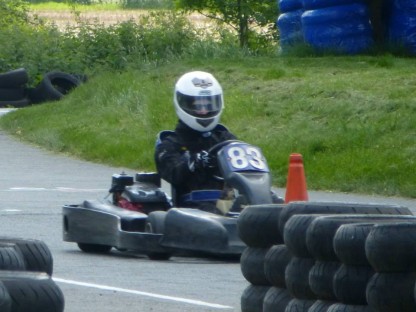 Daniel Bellis racing a TKM kart.