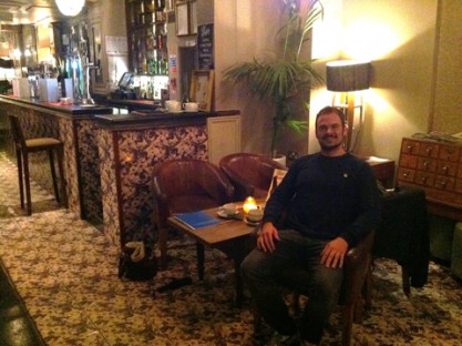 Jay smiles during an interview with Emma-Louise Pritchard in Buffalo Bar, Cardiff