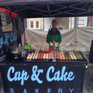 Matthew enjoys selling cakes at St Mary's Market every week