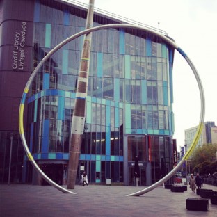 Cardiff Central Library is situated in the busy centre. Photo: Sally Biddall