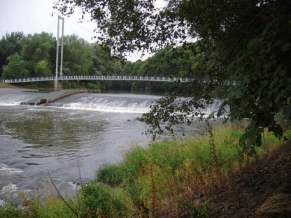 A popular wild swimming site on the River Taff