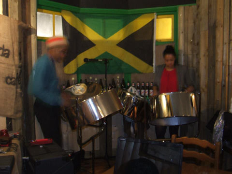 Jamaican steel drum band at Dutchy's