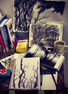 Inspired by nature: Emily's work space 