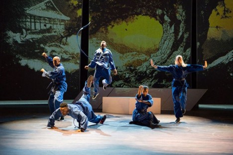 The Five and the Prophecy of Prana infuses japanese martial arts with hip-hop at the Sherman Cymru Theatre. [Photography by Hugo Glendinning]