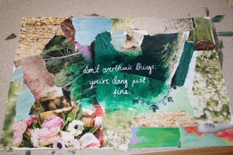 Becky uses collages to create positive messages