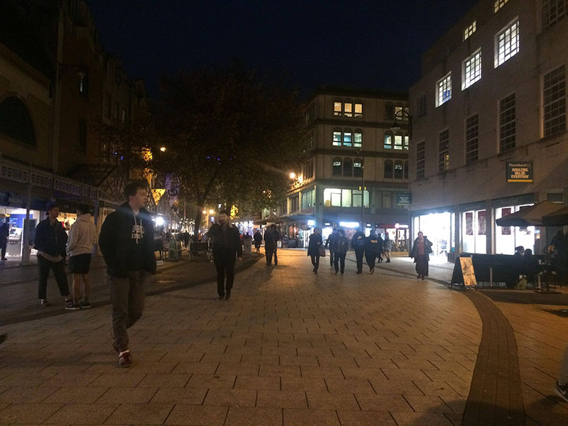 49% of females feel safe walking in the city centre after dark compared to 64.9% of males