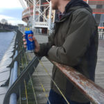Man drinking alcohol in Cardiff