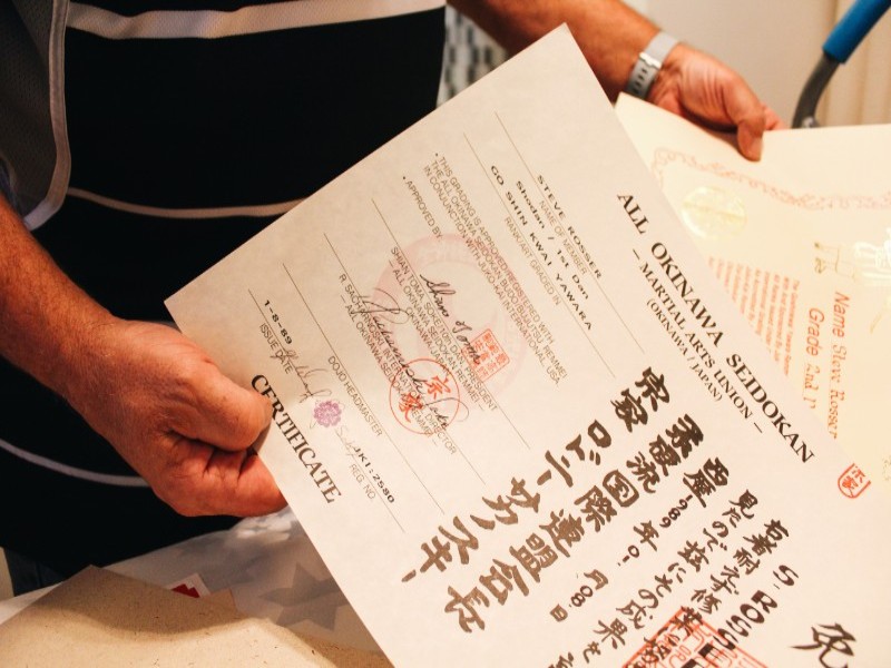 Goshinkwai Certificates
