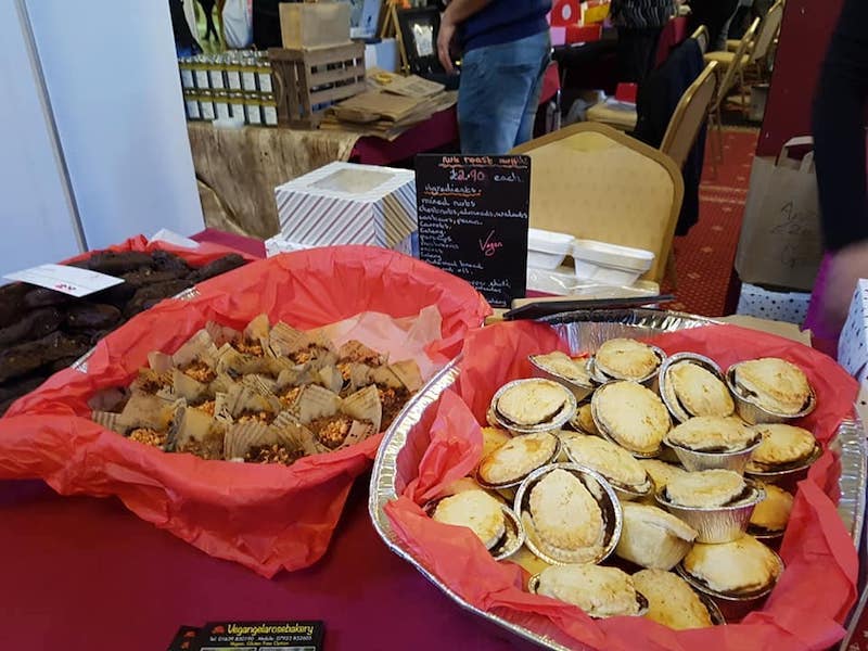 some of the vegan food on offer at the previous event 