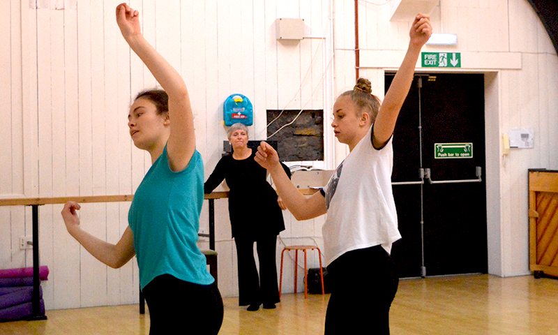 Two dancers in Rubicon Dance, one of the art bodies in Adamsdown