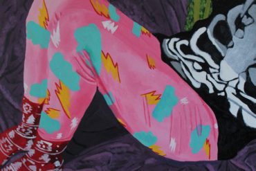 colourful pajamas lockdown art