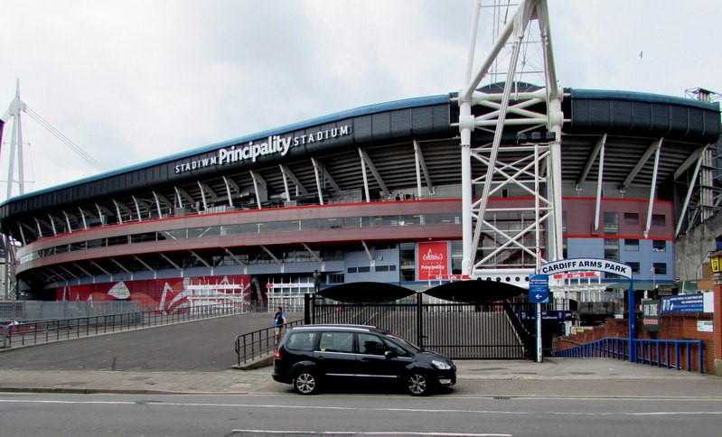 A view of the outside of the Principality Stadium