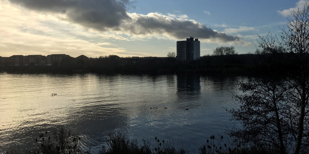 Channel View Estate and river Taff