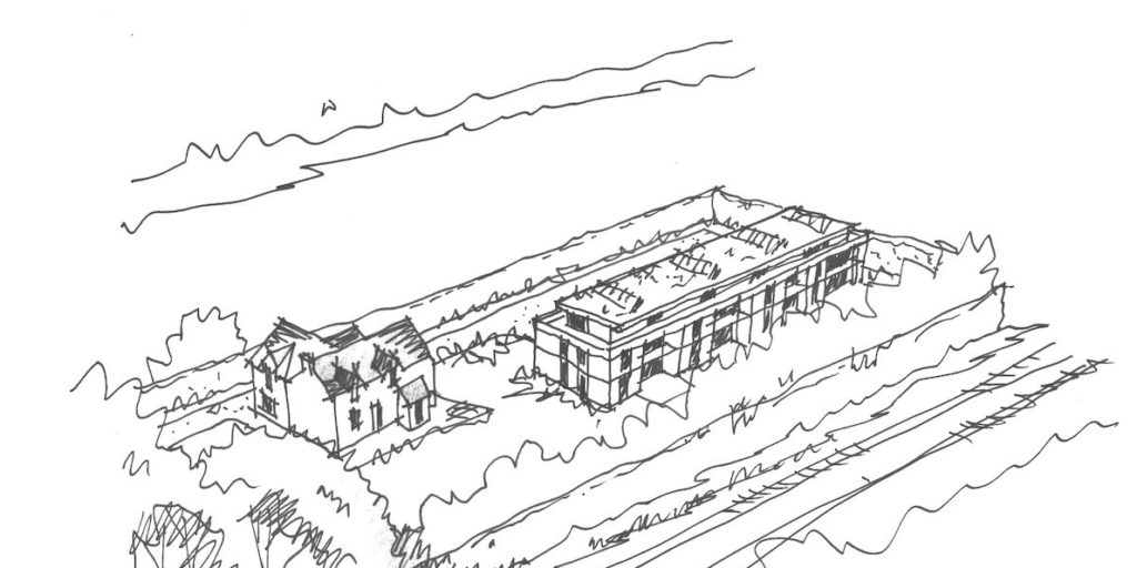 Sketch of proposed site for Cardiff Cohousing