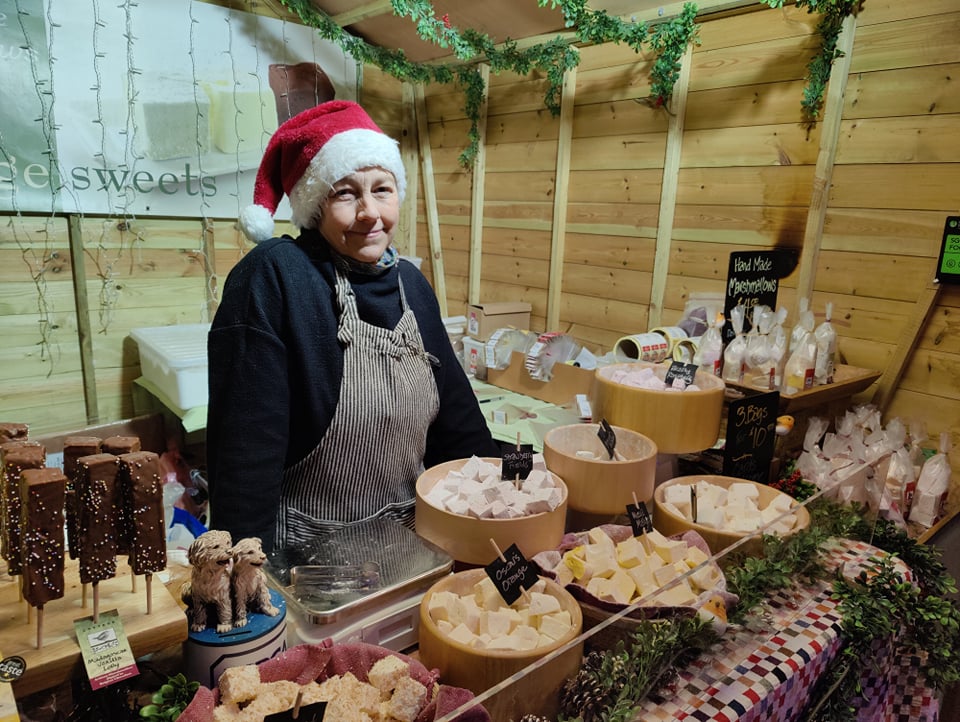 Cathy Icardo at her stall at the Cardiff Christmas Market