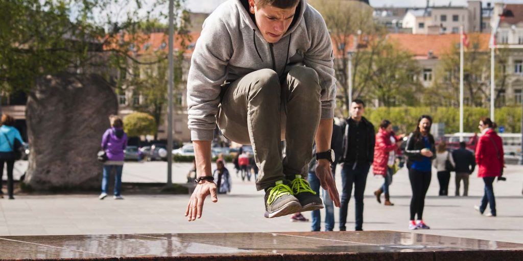 Freerunning can be an outdoor or an indoor activity