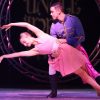 Carys and the Nutcracker in an emotional duet under pink lighting