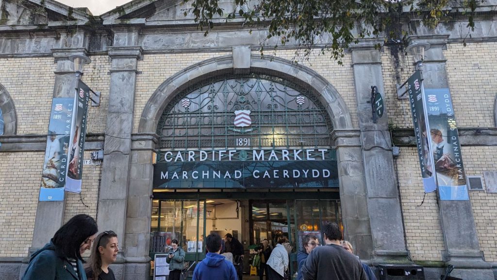 The entrance to the market, a victorian structure opened in 1891