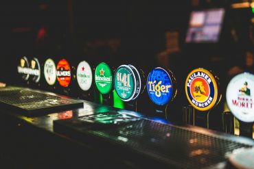 pub selling a variety of beer types