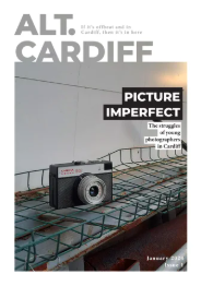 Magazine cover showing an old fashioned camera