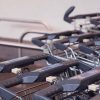 Shopping trolleys outside supermarket