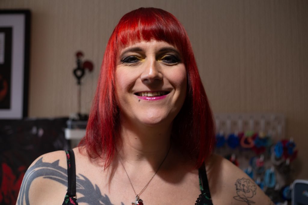 Close up image of Zoey Allen, a transgender author and owner of jewellery business, KelZo