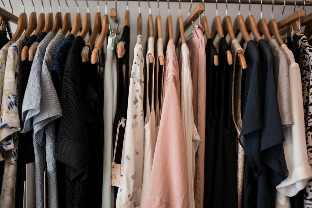 A wardrobe filled with clothing would benefit from a trip to a charity shop and some rental fashion