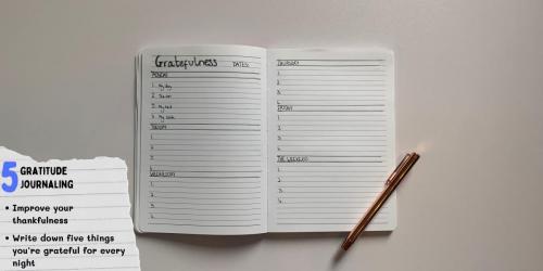 A gratitude journal entry
