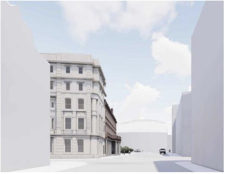 Proposed view from Bute Place