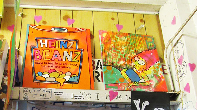 Davies' Heins Beanz artwork showing how he plays with branding. 