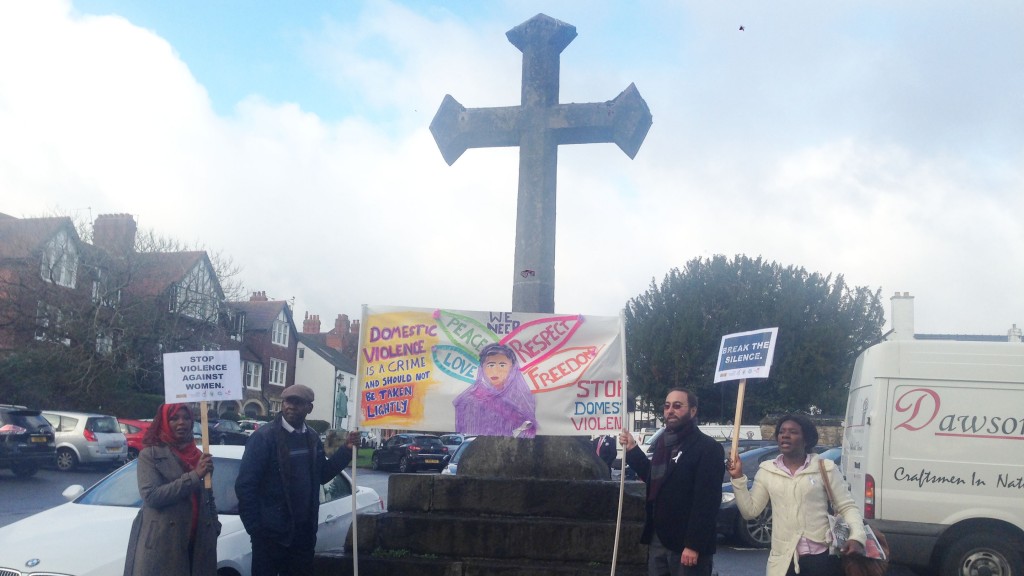 The march ended in Llandaff Cathedral where people from different faiths gathered and showed their support. 