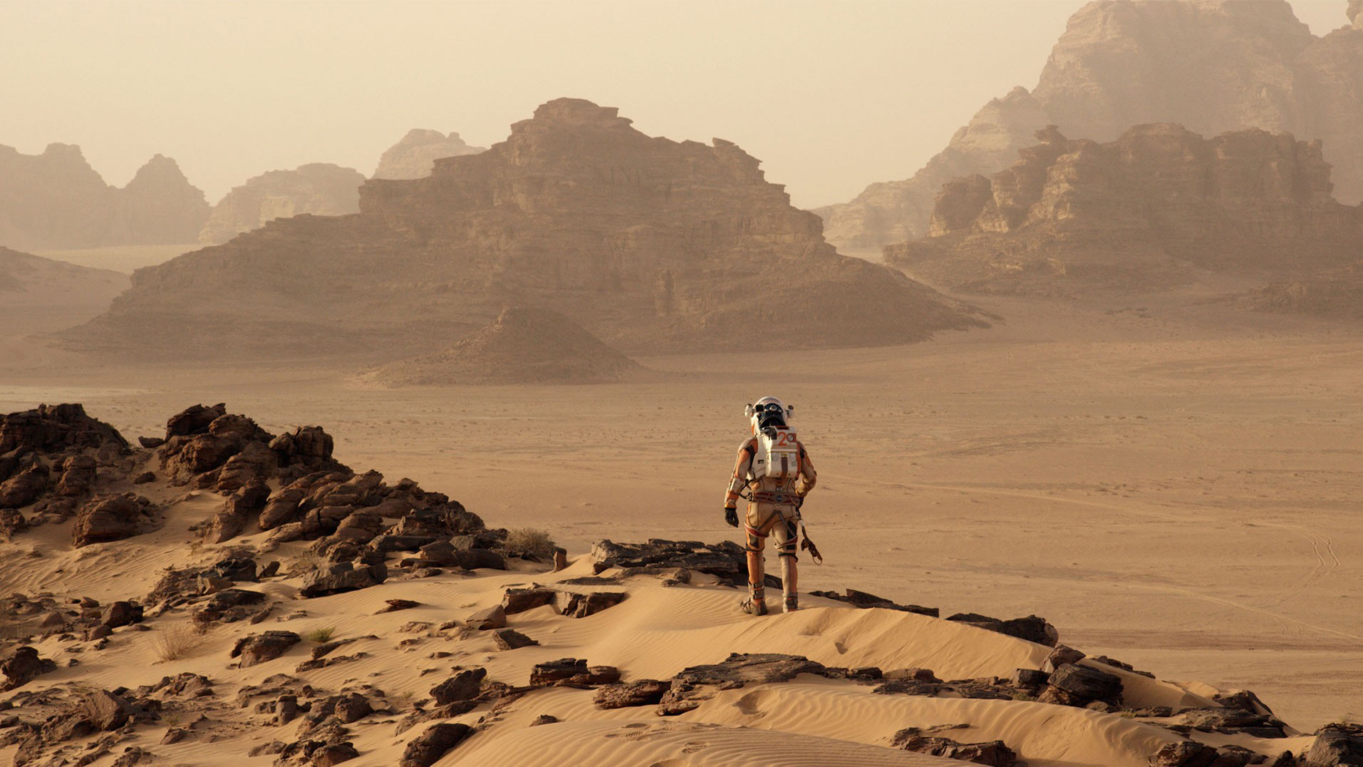 The Martian: Mark Watney (Matt Damon) was left alone on Mars and he was the only person on the planet.