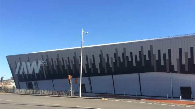 The new building that house’s two new Ice rinks in Cardiff Bay.