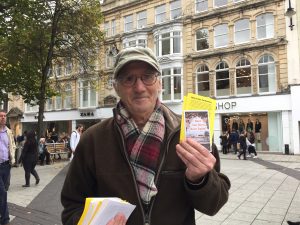 Mike Harvey, 70, retired, preaching Christian on the street