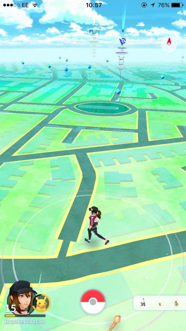 How the world appears through the screen of Pokémon Go