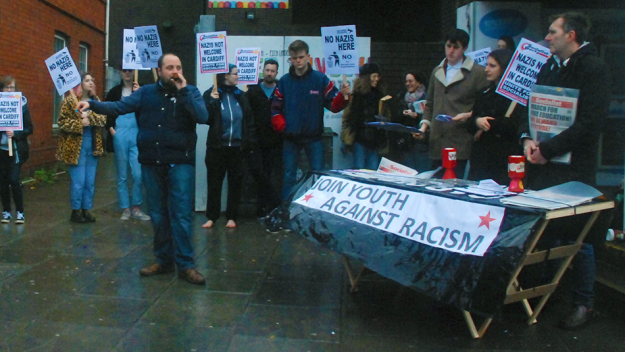 Richard Edwards gives anti-racism speech at Cardiff University Student Union