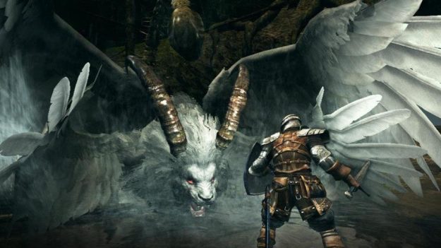 Fighting massive monsters is just an average day in Dark Souls