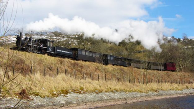 Steam engine on Brecon Mountain Railways