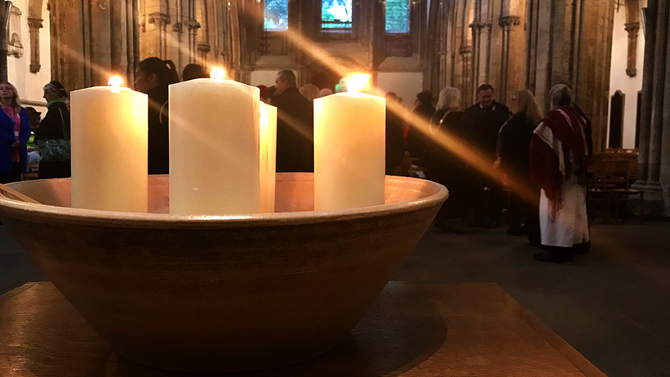 Light a Candle 2018, Llandaff Cathedral, Cardiff White Ribbon Day