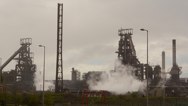 Steelworks producing carbon dioxide