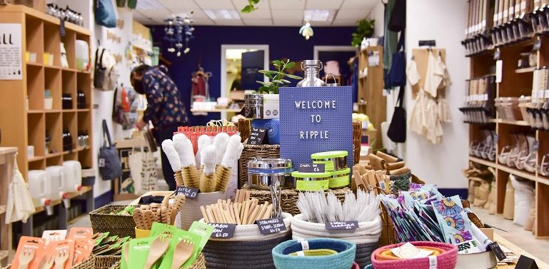 The store offers a variety of sustainably sourced products.
