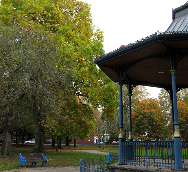 A pavilion in Canton Park Cardiff.