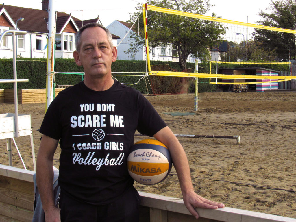 Carl Harwood, the founder of Cardiff Beach Volleyball club