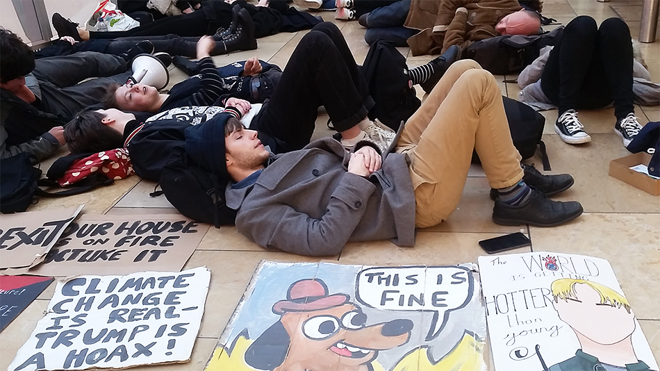 Coordinator of Black Friday Student protestor during die in