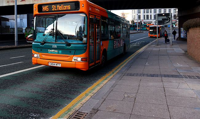 Buses at Newport Road in morning traffic, congestions results to climate crisis 