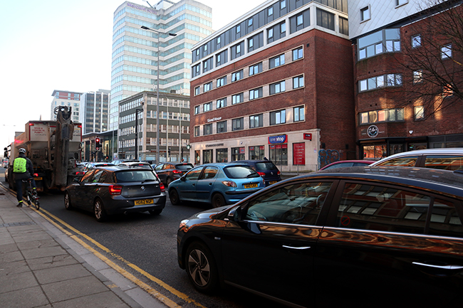 Morning traffic at Newport road congestions results to climate crisis 