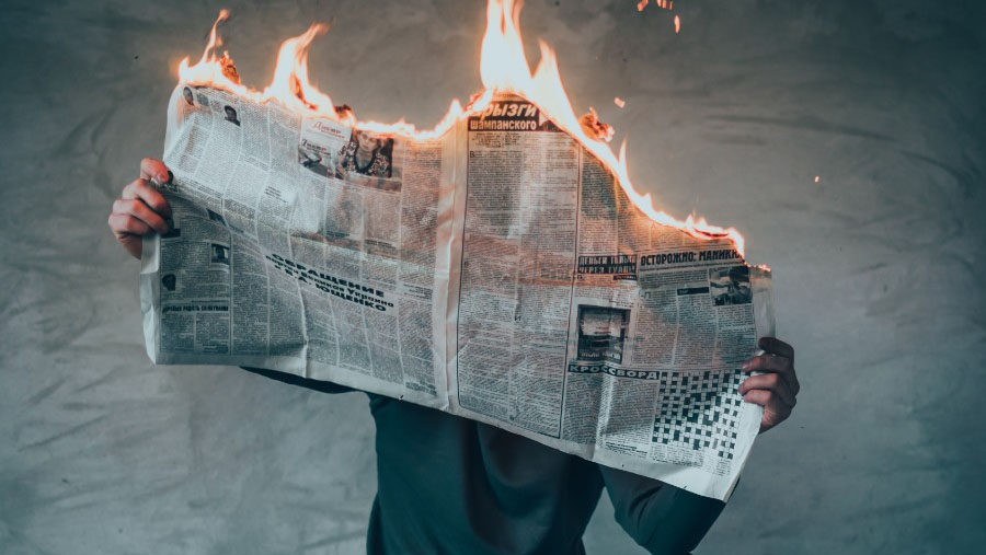 Burning NewsPaper