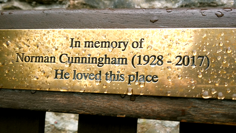 Bench Closeup with Norman Cunningham