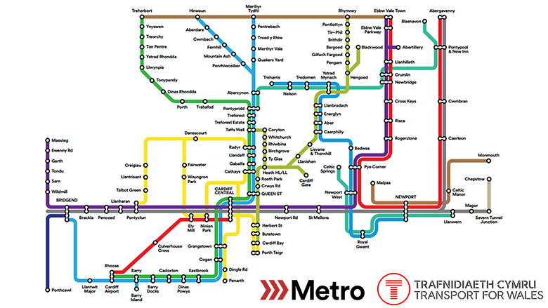 South Wales Metro Map